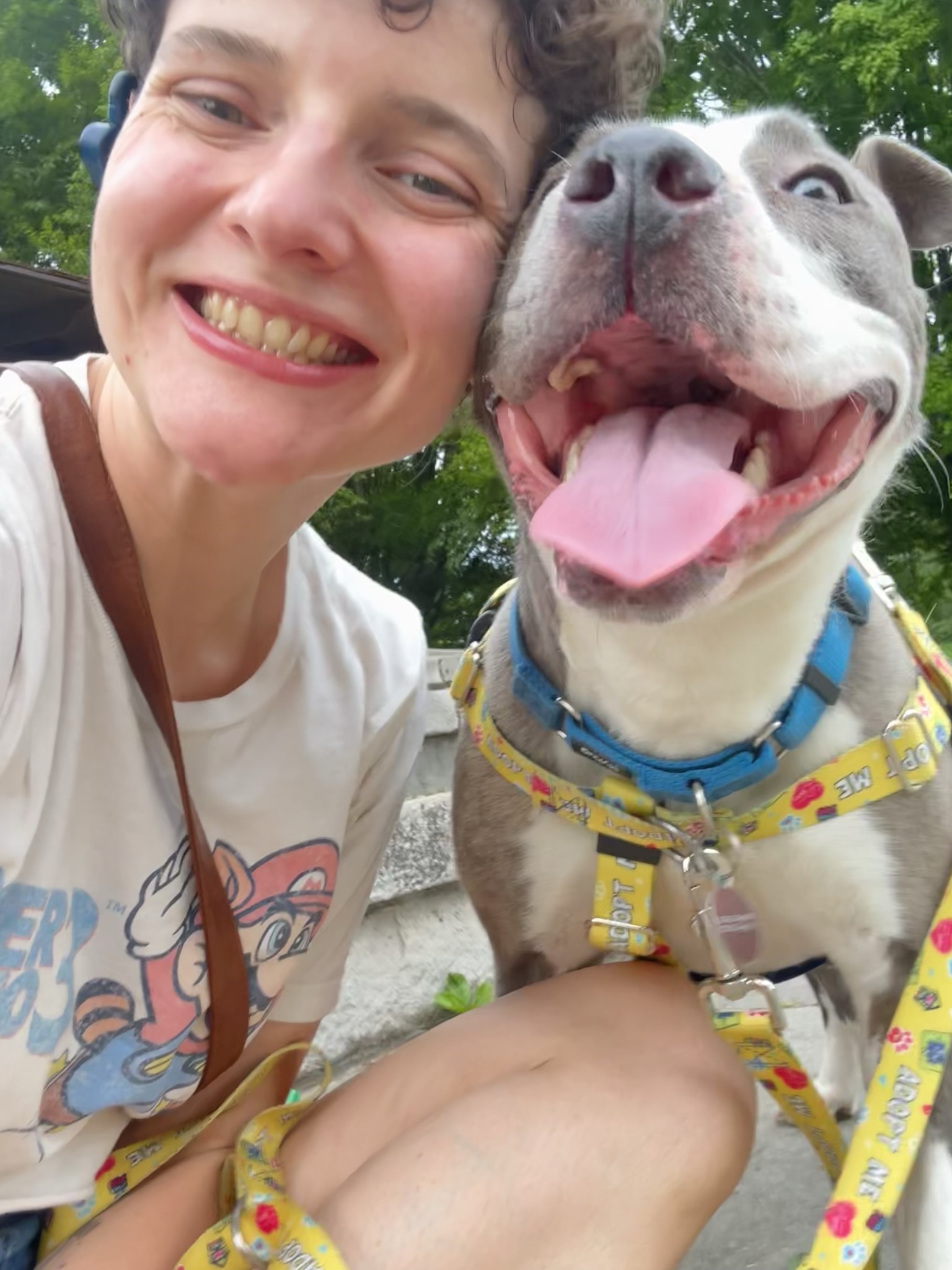 Alyssa with a dog
